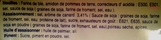 Carbonates de potassium (E501)