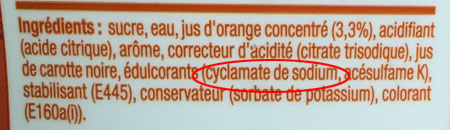 Cyclamates, Acide cyclamique et ses sels de sodium et de calcium (E952)