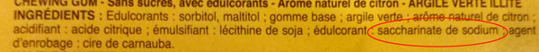 Saccharine et ses sels de Na, Ca et K, Saccharinate de sodium, Saccharinate de calcium, Saccharinate de potassium (E954)